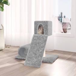 vidaXL Albero Per Gatti Con Tiragraffi In Sisal Grigio Chiaro 59 cm