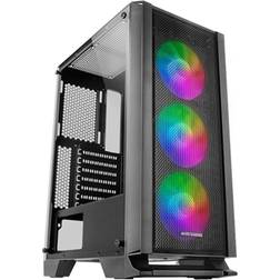 Mars Gaming MC-C Frontplatte, Gehärtetes Glas, 3 Frontlüfter FRGB 120mm
