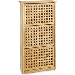 Relaxdays Scarpiera A Scomparsa Noce A Ribalta 104,3 x 55 x 20,2 cm Portascarpe