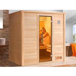 Weka Massivholz-Sauna 530 OS Set Gr. 2 mit Glastür