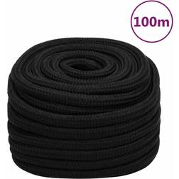 vidaXL Arbejdsreb 20 mm 100 m polyester sort