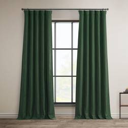 Exclusive Fabrics & Furnishings Half Price Drapes Faux Linen Textured Curtains 50W x 96L