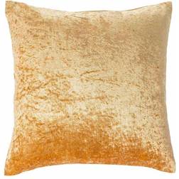 Homescapes Mustard Luxury Crushed Velvet Complete Decoration Pillows Gold, Yellow (45x45cm)