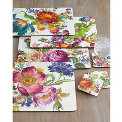 Mackenzie-Childs Flower Cork Back Set Place Mat White