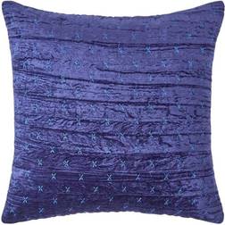 Homescapes Crushed Velvet Cushion Cover Blue (55x55cm)