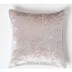 Homescapes Cream Luxury Crushed Complete Decoration Pillows Natural, White (45x45cm)