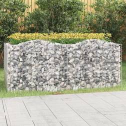 vidaXL Buet gabion-højbed 200x100x100 galvaniseret jern 100cm