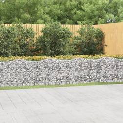 vidaXL Buet gabion-højbed 800x50x100 galvaniseret jern