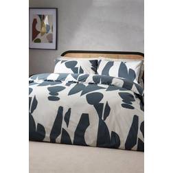 Meta Abstract Geometric Rich Duvet Cover Grey, Black