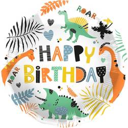 Folat Ballon Mylar Birthday Dinosaure Ø45 cm