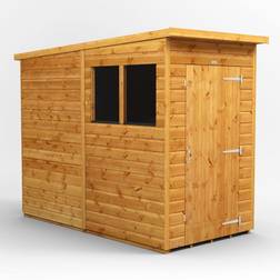 power Single 4x8 Pent Wooden Shed (Building Area )