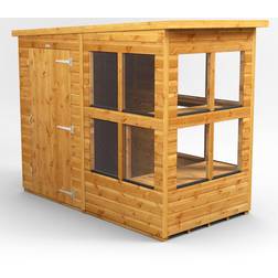 power Single 4x8 Pent Shed (Building Area )