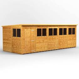 power Single 4x8 Pent Wooden Shed (Building Area )
