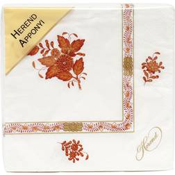 Chinese Bouquet Rust Paper Napkins, Set of 20