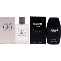 Giorgio Armani Acqua Di and Drakkar Noir Kit Various Designers for Men 2 Pc Kit EDT