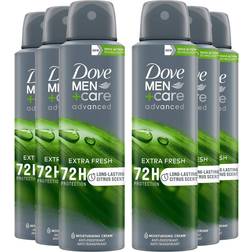 Dove Men+Care Antiperspirant Deodorant 72H Protection Extra Fresh 150 Ml, 6 Pack