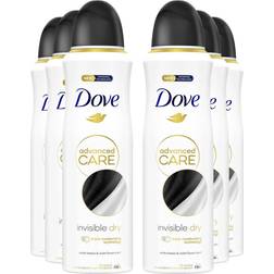 Dove Advanced Care Antiperspirant Deodorant Spray 72H Invisible Dry, 200 Ml, 6 Pack