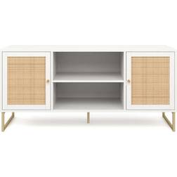 Nathan James Mina White/Gold TV Bench 47x22"