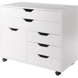 Winsome Halifax White Storage Cabinet 30.7x26.3"