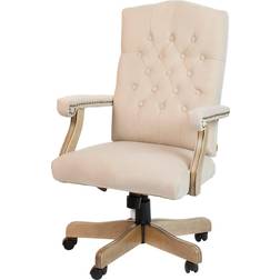 Flash Furniture Ivory Microfiber Classic Executive Office Chair