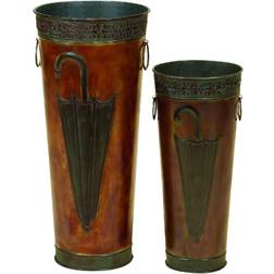 Benjara Rustic Umbrella Stand