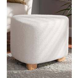 Baxton Studio Ottomans Ivory Foot Stool