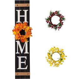 GlitzHome 42"H Wooden "HOME" Porch Sign Decoration