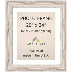 Amanti Art Alexandria White Wash Photo Frame