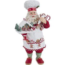 S. Adler FA0128 Fabrich Gingerbread Chef Santa Decoration