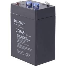 Voltcraft CE6V/4,5Ah Blybatteri 6 V 4.5 Ah Blyfleece B x H x T 70 x 107 x 47 mm Fladstik 4,8 mm Vedligeholdelsesfri