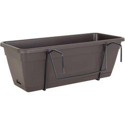 Artevasi Kit Jardiniere Venezia Avec Réserve D'eau 10 L 49 x 19.5 x 16.6 cm Gris Anthracite