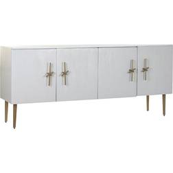 Dkd Home Decor Dorado Blanco Hierro Madera De Mango 180 x 55 x 81 cm Aparador