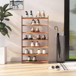 vidaXL Brown, 65 W Engineered Brown/Grey Shoe Rack