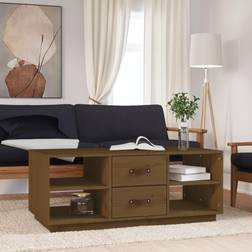 vidaXL Massivt Fyrretræ 100 x 50 x 41 cm Sofabord