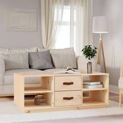 vidaXL 100x50x41 massivt Soffbord