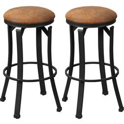 Homcom Set 2 Cloth Bar Stool 2pcs