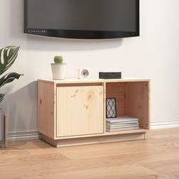 vidaXL 74x35x44 cm Bois de Pin Massif Marron Meuble TV