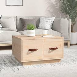 vidaXL Brown Solid Wood Pine Coffee Table
