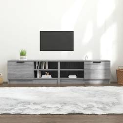 vidaXL Tv-Borde 2 Stk 80 x 35 x 36.5 cm Grå Sonoma-Eg TV-bord