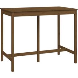 vidaXL 140 x 80 x 110 cm Massivt Fyrretræ Gyldenbrun Barbord