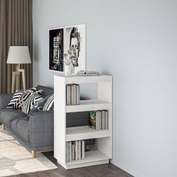vidaXL Rumdeler 60 x 35 x 103 cm Massivt Fyrretræ Hvid Bogreol