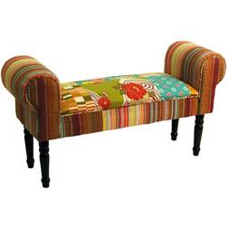 Watsons on the Web Patchwork Shabby Chic Seating Stool