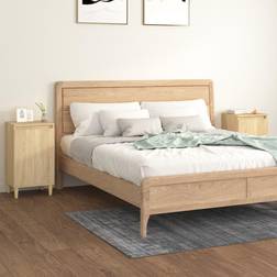vidaXL Tables 2 pcs Armoires de Nuit Avec 2 Compartiments Table de chevet