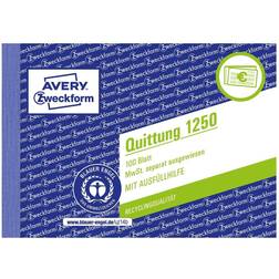 AVERY Zweckform Quittung, MwSt. separat ausgewiesen Formularbuch 1250