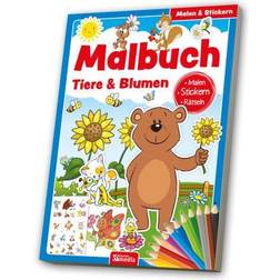 Malbuch Tiere & Blumen