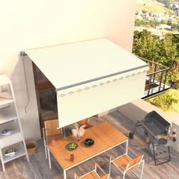 vidaXL Tenda Da Sole Retrattile Manuale 3.5x2.5 m Crema Arredo Giardino
