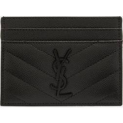 Saint Laurent Cassandre Credit Card Case - Black