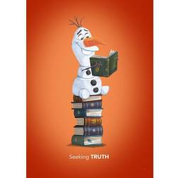 Komar Disney Wandbild Frozen Olaf Reading Kinderzimmer, Babyzimmer, Dekoration, Kunstdruck