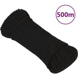vidaXL Corda Da Lavoro Nera 5 mm 500 m