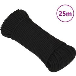 vidaXL Arbeitsseil Schwarz 5 mm 25 m Polyester